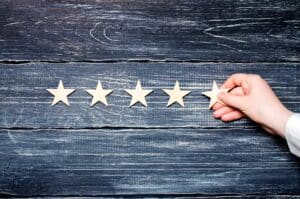 hand five stars